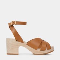 Sandales sabots à talons Ybiza cuir nappa Beige Youyou