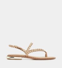 Sandales tongs Patchy clous cuir Beige Ash