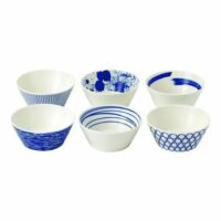 Set 6 bols tapas Pacific blanc et bleu Ø11 cm Blanc Royal Doulton