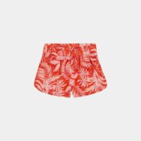 Short court droit à imprimé feuilles de palmier Rouge Rip Curl