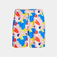 Short de bain fleurs abstraites recyclé Multicolore Surprise