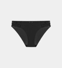 Slip dentelle leavers de Calais POÉSIE PARISIENNE Noir Lou