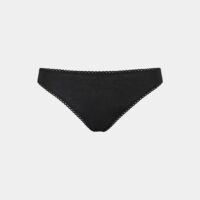 Slip paillettes dentelle Noir Momoni