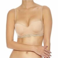 Soutien gorge Bandeau bretelles amovibles - Grand Jeu Beige Huit