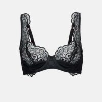 Soutien-gorge balconnet en broderie Noir Scandale Eco Lingerie