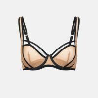 Soutien-gorge balconnet en tulle transparent Beige Scandale Eco Lingerie