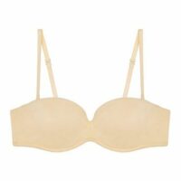 Soutien-gorge bandeau avec armatures microfibre seconde peau NOTHING Beige Lou