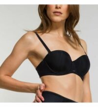 Soutien-gorge bandeau avec armatures noir INSOUPCONNABLE Noir Lou