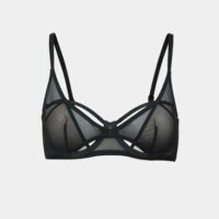 Soutien-gorge bandeau en tulle transparent Noir Scandale Eco Lingerie