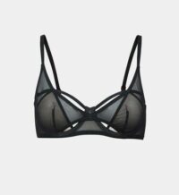 Soutien-gorge bandeau en tulle transparent Noir Scandale Eco Lingerie