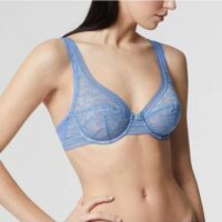 Soutien-gorge emboîtant avec armatures dentelle AIR DE LOU Bleu Lou