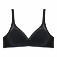 Soutien-gorge sans armature microfibre et tulle PERFECT SHADOW Noir Lou