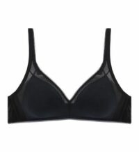 Soutien-gorge sans armature microfibre et tulle PERFECT SHADOW Noir Lou