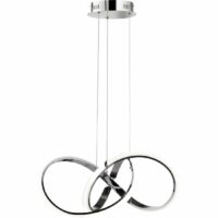 Suspension LED INDIGO chromé 44W Gris Wofi