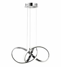 Suspension LED INDIGO chromé 44W Gris Wofi