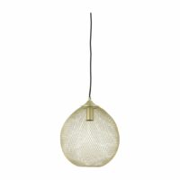 Suspension Moroc métal doré H 35 cm Jaune Light et Living