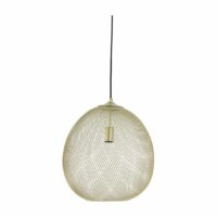 Suspension Moroc métal doré H 45 cm Jaune Light et Living