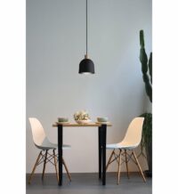 Suspension Ons bois/métal graphite Ø21 cm Noir Carpyen