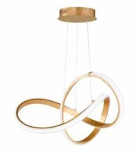Suspension à LED INDIGO Métal Or H27 x l55 x P55 cm 44W Jaune Wofi