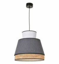 Suspension moyen format SINGAPOUR anthracite & blanc Ø40 cm Gris Market Set