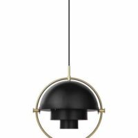 Suspension orientable MULTI LITE laiton noir H36 x Ø36 cm Noir Gubi