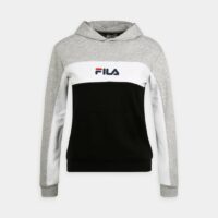 Sweat à capuche en coton multicolore Gris Fila