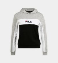 Sweat à capuche en coton multicolore Gris Fila