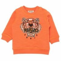 Sweat à tigre brodé Orange Kenzo Kids