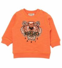 Sweat à tigre brodé Orange Kenzo Kids