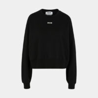 Sweat ample griffe coton Noir MSGM