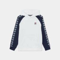 Sweat capuche logo coton Blanc Fila