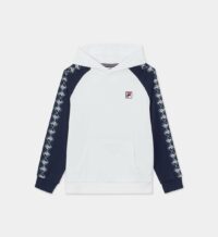 Sweat capuche logo coton Blanc Fila