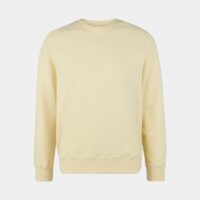 Sweat droit Cunha1 et 3 fleece signature coton bio ou recyclé Jaune La Paz