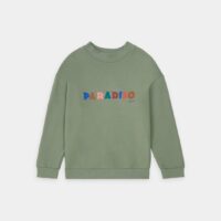 Sweat droit Poppy en coton bio Vert Marlot Paris