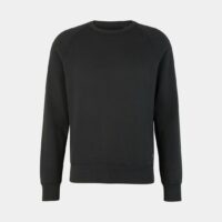 Sweat droit patch signature coton molleton organique Noir Dockers