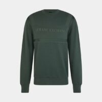 Sweat droit piqué stretch signature Vert Armani Exchange