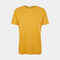 T-shirt Alder coton gaufré Jaune Knowledge Cotton Apparel