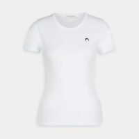 T-shirt Border Line slim coton Blanc Marine Serre