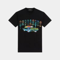 T-shirt Fast Car Cool Noir Dsquared2