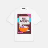 T-shirt Mice Twins Slouch Blanc Dsquared2