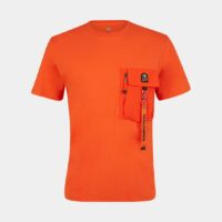 T-shirt Mojave droit coton poche poitrine nylon Orange Parajumpers