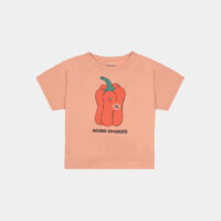 T-shirt Pepper en coton organique Orange Bobo choses