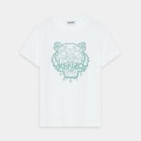 T-shirt Tigre en coton bio Blanc Kenzo