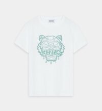 T-shirt Tigre en coton bio Blanc Kenzo