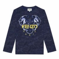 T-shirt à manches longues Bleu Kenzo Kids