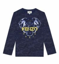 T-shirt à manches longues Bleu Kenzo Kids