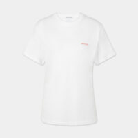 T-shirt ajusté uni Popincourt message coton Blanc Maison Labiche