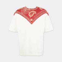 T-shirt ample coton sérigraphie bandana Blanc Marcelo Burlon