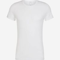 T-shirt col rond Supreme Cotton Blanc Hom