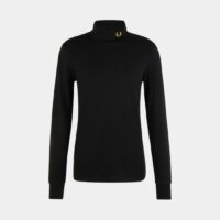 T-shirt col roulé jersey coton Noir Fred Perry